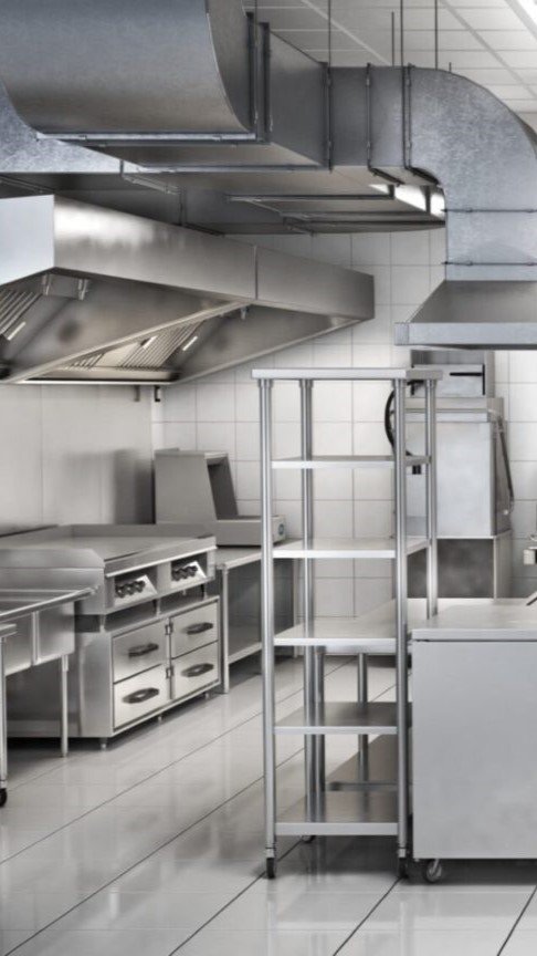Kitchen with Stainless Steel Set (Vertical)